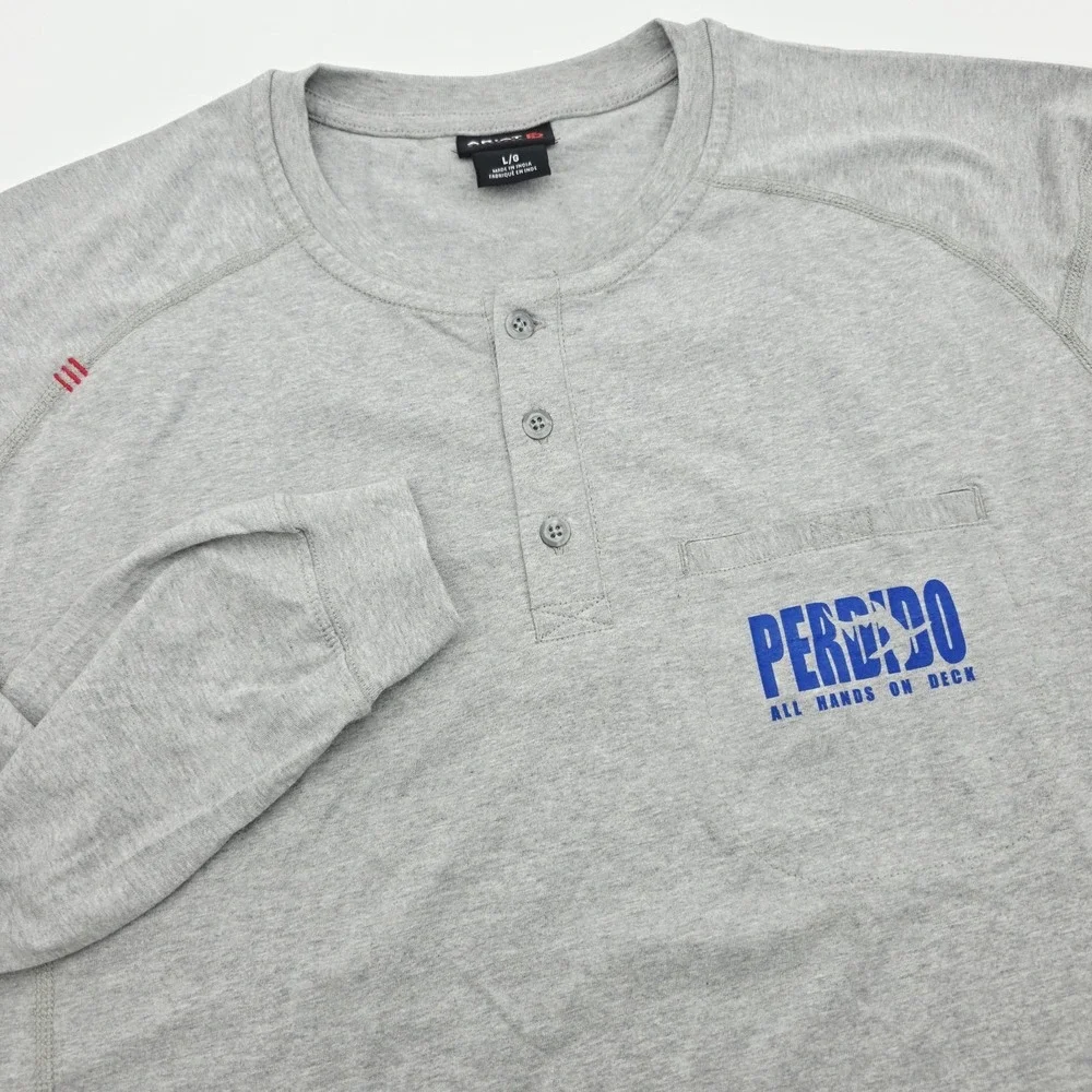 Ariat Men Gray Henley Large FR Work Crew Long Sleeve T-Shirt CAT2 2212 Perdido - Picture 16 of 16